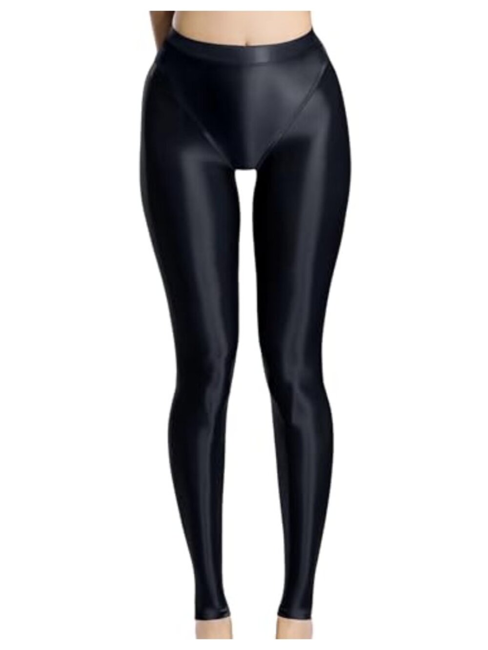 Wet Look Shiny High Waist Glossy Leggings Stretchy Skinny Pants Tights